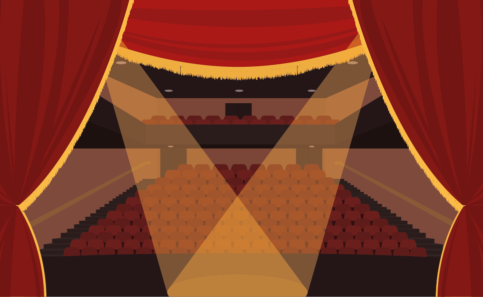 Theater Muur Illustratie